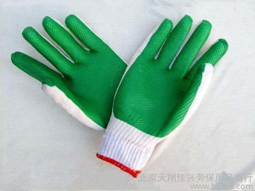 绿胶耐磨胶片手套 劳保用品批发支持混批